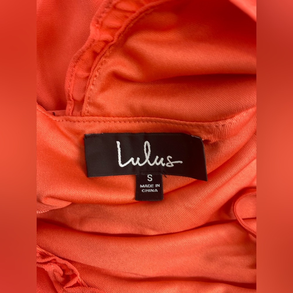 Lulu’s NWT Pour The Champagne Coral Maxi Dress S - Picture 12 of 12